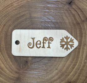 Engraved Wooden Gift Tags