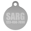 Pet ID Tag Round SM (1