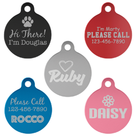 Pet ID Tag Round LG (1 1/5